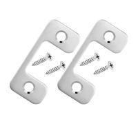 OSOLADY Deadbolt Lock Strike Plate 2Pcs Stainless Steel Front Door Reinforcement Plate with Screws for Door Lock Replacement Parts