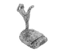 OSOLADY Desktop Phone Holder Unique Phone Stand Mobile Desktop Stand Resin Unique Kung Fu Design Artistic Flair Kick Pose 4.53x4.33x2.40in Bedroom Black