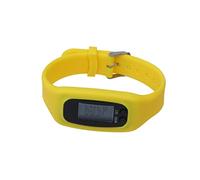 OSOLADY Digital Lcd Pedometer Watch Bracelet for Men and Women, Multifunctional Electronic Step Counter Calorie and Walking Distance Tracking, Yellow 2pcs Set for Sports and Fitness