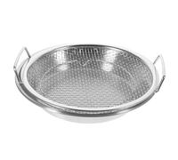 OSOLADY Drain Tray Frying Drain Stainless Steel Food Tray for Oven Air Fryer Baking Household Fruits Plate As Snack Dish for Draining Oil While Serving Fried Food