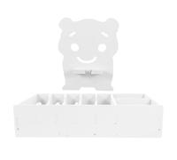 OSOLADY Drawer Storage Box Cash Budgeting Storage Tray Plastic Cash Organizer Easy to Assemble Multifunctional Organization Sleek White PVC Desktop Desks Bookshelves