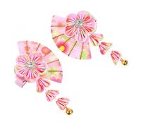 OSOLADY Elegant Flower Fan Tassel Hairpins Creative Hair Clips for Women Photo Props and Accessories for Chinese Weddings Engagements and Birthdays