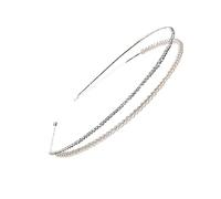 OSOLADY Elegant Rhinestone Headband Pearl Studding Wedding Hair Band for Bride Bridal Hair Accessories for Women