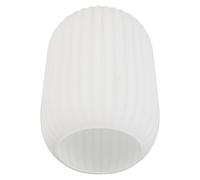 OSOLADY Elegant White Glass Cylinder Lampshade with Sophisticated Striped Design, Easy Installation and Versatile Compatibility for Dining Room and Home Pendant Lights
