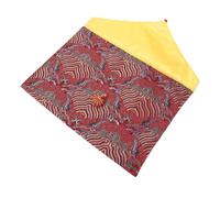 OSOLADY Embroidered Cloth Scriptures Storage Bag with Chinese Knot Closure Buddhist Pouch for Carrying Books and Sundries Decorative Thickened Brocade Wrapping Supply for Religious Use