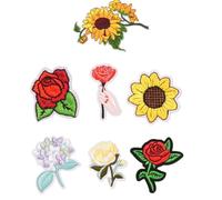 OSOLADY Embroidery Patches Polyester Material with Flower Patterns 7pcs for Clothes for Decorating Crafts and Expressing Individuality on Hats and Jeans