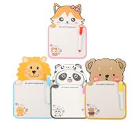 OSOLADY Erasable Cartoon Writing Board for Double-Sided Whiteboard with Pens and Ropes Multi-Character Drawing and Memo Board Practical Sponge Paper Material Easy to Erase and Random Color