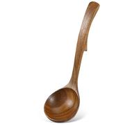 OSOLADY Ergonomic Wooden Cooking Spoon for Stirring and Serving Natural Solid Wood Soup Ladle with Comfortable Grip Multipurpose Kitchen Accessory for Stirring Serving and Soup Scooping