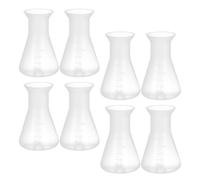 OSOLADY Erlenmeyer Flasks Set Conical Flasks for Laboratory Use 50ml 8pcs with Graduated Narrow Neck Design, for Science Experiments and Accurate Measurement