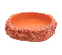 OSOLADY Feeding Dish for Reptile Resin Reptile Water Food Bowl Hard and Smooth Easy to Clean Decorative Design for Terrarium Use Suitable for Small Animals Tortoise