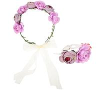 OSOLADY Flower Simple Romantic Style Easy to Put and Won't Hook Hair Bridal Headband Cloth Material Hair Accessory for Wedding and Bridesmaid