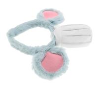 OSOLADY Fluffy Mouse Ears Headband Grey Adult for Party Cosplay Chef Hat Christmas Hair Accessory