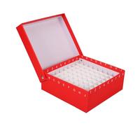 OSOLADY Freezer Storage Box and Versatile Use Cardboard 81 Grid with Top Lid, Tube Storage Rack Specimens Sample Organizer with Easy Categorization for Laboratory Vials