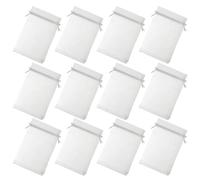 OSOLADY Fruit Protection Bags 100pcs White with Drawstring Design Breathable Polyester Organza Mesh Provide Shelter for Fruits for Garden Plants and Flowers Suitable for Tie the Tree