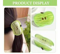 OSOLADY Fruit Shaped Hair Claw Clip for Thick Long Hair Jaw Clamp for Women and Decorative Cartoon Apple Design Headpiece for Parties Weddings Everyday Styles