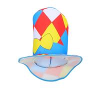 OSOLADY Funny Clown Hat - 12" H Colored Clown Top Hat - Crazy Cosplay Headwear for Circus Mardi Gras Carnival Masquerade Tea Party & Birthday Photo Booth Prop - Women Men Teens