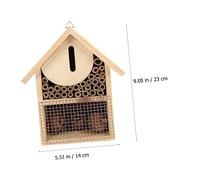 OSOLADY Garden Bee House Wooden Hanging Insect Shelter for Bees Decorative for Outdoor Gardens for Pollinators