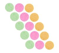 OSOLADY Girl Face Washing Puff 15Pcs Rounded Cellulose Sponge 7Cm Diameter Skin Friendly and Sturdy Comfortable Cosmetics Puff for Home and Salon Use