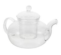 OSOLADY Glass Tea Pot Heating Pot 800 Ml Thickened High Borosilicate Glass Practical Design Good Thermal Conductivity Does Not Affect Tea Taste Suitable for Hotel and Office Use