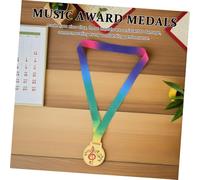 OSOLADY Gold Music Medal for Piano Violin Designs Zinc Alloy Award Prize for Singing Dance Competitions Durable Winner Medals with Neck Ribbons for Childrens Musical Achievements