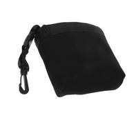 OSOLADY Golf Club Cleaning Pouch Golf Ball Cleaning Bag Multifunctional Black Neoprene Easy to Clean Material Detachable Clip Outdoor Sports Equipment