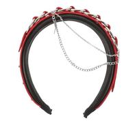OSOLADY Gothic Punk Headband with Cross and Chain Details Unique Decorative Hair Accessory for Women for Festivals Parties and Alternative Fashion Events