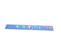 OSOLADY Growth Chart Height Measurement Hanging Ruler in Blue Canvas and Wood Material Creative Patterns Design for Nursery Room and Windows Decoration