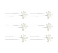 OSOLADY Hair Pins Alloy and Abs Beads Material, Elegant and Easy to Carry 6pcs U-shaped Hair Accessories for Wedding Bride Headdress for Engagement and Bridal Hairstyles