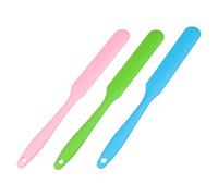 OSOLADY Hair Removal Silicone Wax Sticks 3pcs Non-stick Wax Applicator Spatulas Hanging Handle for Body and Face Application Random Color