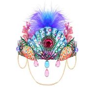 OSOLADY Hairband Crown Shell Hair Ornament for Women Elastic Headband Coral and Ocean Elements for Halloween Party and Photography