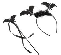 OSOLADY Halloween Bat Headband for Women, Lightweight Fabric and Plastic Bat-shaped Headband with Delicate Design, for Cosplay Party and Fancy Dress Events Random Color