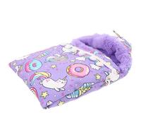 OSOLADY Hamster Ferret Hammock Hamster Canvas Nest Cozy and Snug Resting Place Practical Canvas Purple Pet's Cage and Parrots Pet Owners