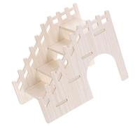 OSOLADY Hamster Wood Ladder Toy Climbing Platform for Small Animals Large Natural Wooden Climbing Ladder for Hamster Guinea Pig Chinchilla Enclosure Habitat Playground