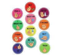 OSOLADY Hand Signal Posters for Students Nonverbal Communication Tools for Kindergarten Engaging Visuals for Classroom Management Vibrant and Reusable Decor for Elementary School
