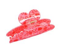 OSOLADY Heart Acrylic Hair Claw Clip Large Non Slip Updo Grip for Thick Hair Stylish Valentine's Day Accessory Comfortable and Durable Hair Catch Clip for Women