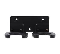 OSOLADY Heavy-duty for Double Hook Metal Microphone Wall Mount Stand and, Multipurpose Mic Hanging Hanger in Microphone Holder Bracket Black Ktv Church Use