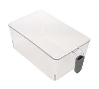 OSOLADY Ice Cube Bin for Freezer - Clear Storage Box with Pull Out Handle for Refrigerator - Food Preservation Organizer - Fridge Storage Container 12.2x7x4.3
