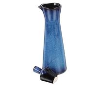 OSOLADY Japanese Style Ceramic Oil Jar and Multi-Function Seasoning Bottle, Kiln-Glazed Cat Eye Blue, Vintage Condiment Container for Home Kitchen and Restaurant Use