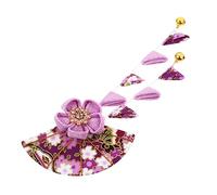 OSOLADY Japanese Style Floral Hair Clip for Women Handmade Headdress Accessories Elegant Cherry Blossom Design for Festivals Cosplay and Photography