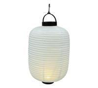 OSOLADY Japanese Style Foldable Paper Lanterns LED Hanging Lanterns White Winter Melon Shape Metal Frame for Japanese Restaurant Chinese New Year