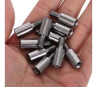 OSOLADY Joystick Shaft Extension Rod Joystick Extension 1.5cm 10pcs with Iron Silver Plated Material and Screw Thread for Fighting Games