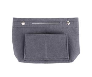 OSOLADY Large Capacity Makeup Bag Cosmetic Bag Felt Multi Space Design Separate Compartment Convenient Smooth Lines Workmanship for A Long Journey