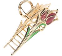 OSOLADY Large Tulip Flower Hair Claw Clip for Women with Strong Holding, Alloy Material, Chic Stylish Design, for Travel and Office Use