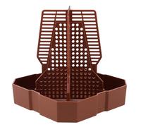 OSOLADY Lizard Feeding Dish Brown Plastic Bowl with Climbing Ladder for Reptiles and Insects Suitable for Terrarium and Natural Hunting