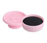 OSOLADY Makeup Brush Tool Cleaning Box Silicone Makeup Mat Dual-use Quick Cleaning Flexible Silicone Material Women
