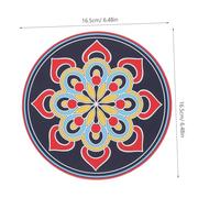OSOLADY Mandala Printed Large Meditation Sound Bowl Cushion Pad Religious Singing Bowl Mat for Buddhist Spiritual Practice and Sound Healing