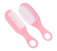 OSOLADY Massage Comb and Soft Brush in Pink Anti-Static Smooth Design Circular Tooth Comb for Gentle Scalp Care Promotes and Brain Development Easy to Clean and Grooming Kit