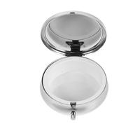 OSOLADY Metal Rosary Jewelry Box with Virgin Mary Design Black Catholic Keepsake Case for Rosary Beads and Baptism Necklace for Women Prayer Accessories