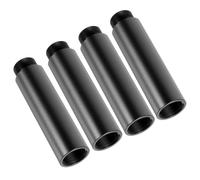 OSOLADY Mic Stand Extension Tube 5/8 Inch Black Metal Microphone Extender Aluminum Alloy Sturdy Microphone Extension Tubes for Studio Podcast and Live Performance