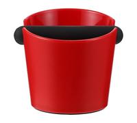 OSOLADY Mini Coffee Knock Box Red Espresso Grounds Recycling Bin Coffee Making Accessory Compact Dustbin for Home Use